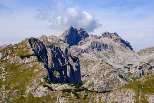 Montenegro, Durmitor National Park, Durmitor massif, view from mountain Savin kuk on mountain peaks photo