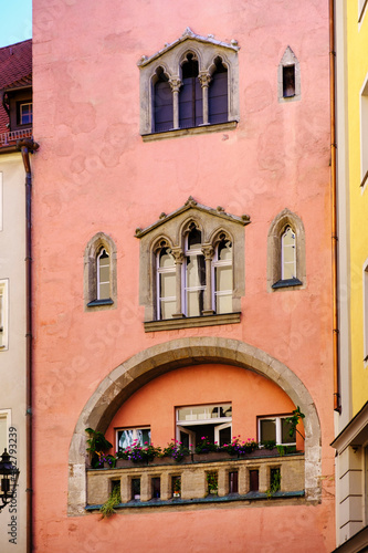 Exterior of Baumburg Tower, Regensburg, Upper Palatinate, Bavaria, Germany photo