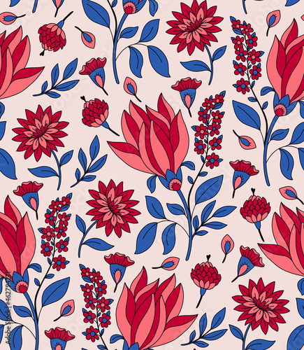 Indian Batik Seamless Pattern