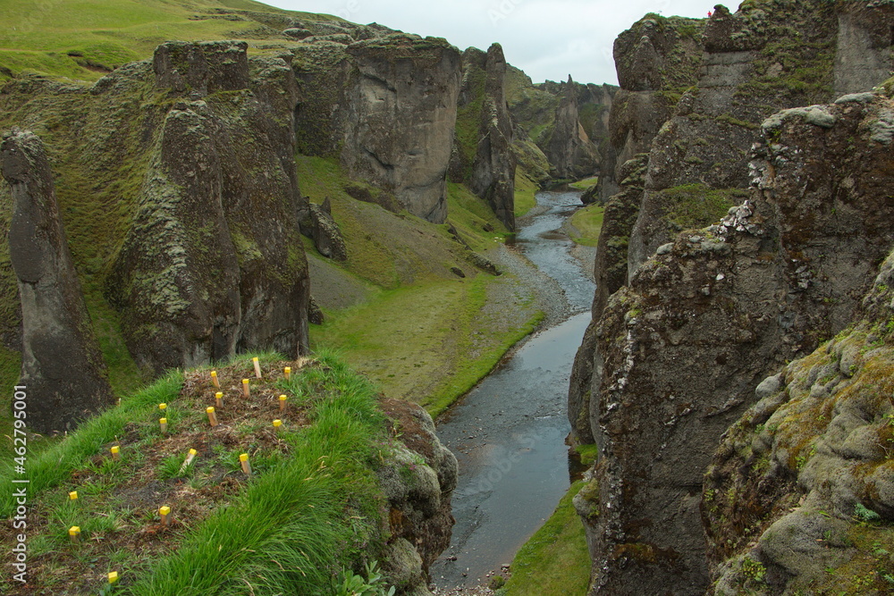 Canyon Fjadrargljufur of river Fjadra on the south of Iceland, Europe
