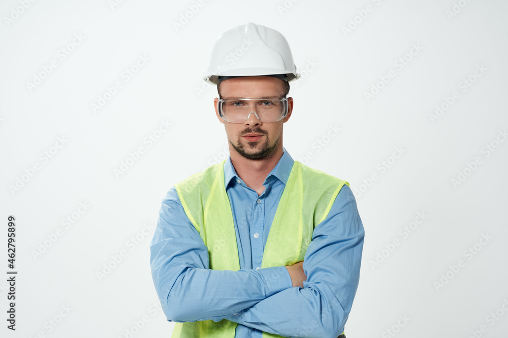man in white helmet Professional Job Working profession man in white helmet Professional Job Working profession