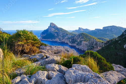 Spain, Mallorca, Pollenca, Scenic view of Cap de Formentor peninsula seen from Mirador Es ColomerDirectionsSave photo