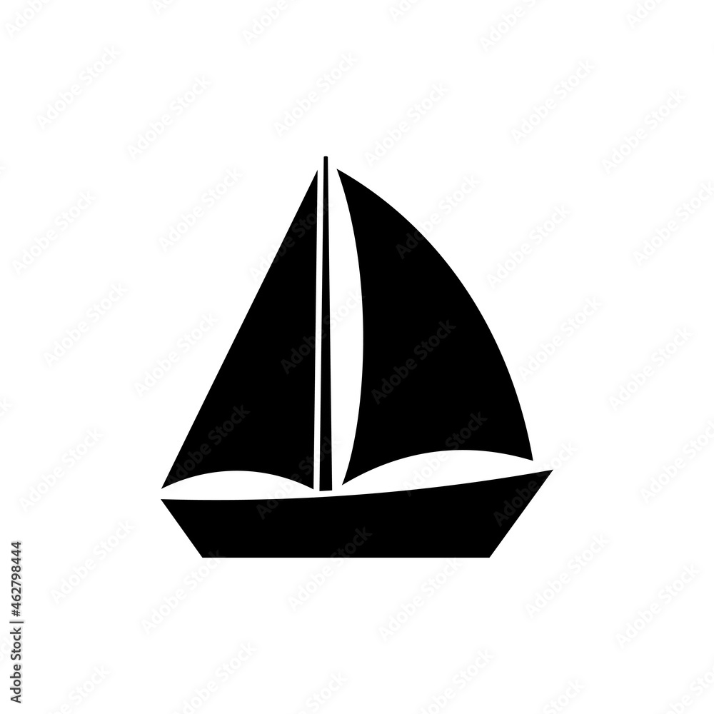 Sailboat icon design template vector isolated illustration
