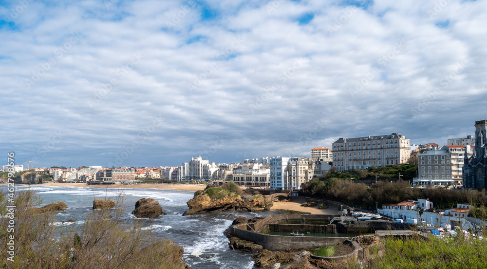 Biarritz city and the famous sand beaches