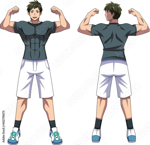 Muscle male muscle pose gym instructor
ジム　マッチョ男性