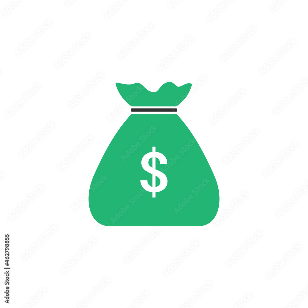 Money bag icon design template vector isolated illustration Money bag icon design template vector isolated illustration