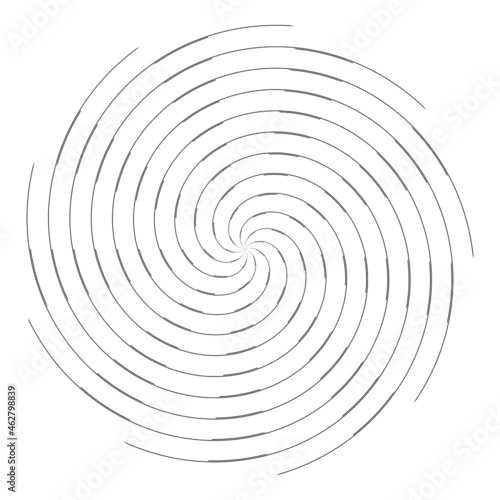 Spiral lines abstract design element.