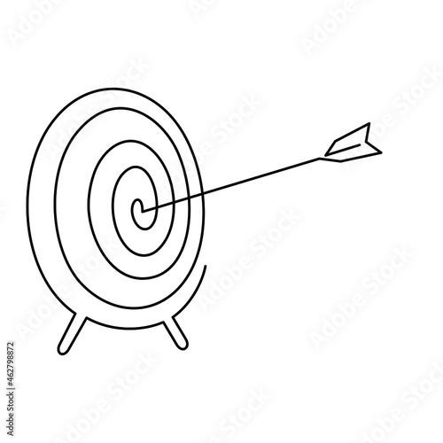 continuous line drawing hand dart vector illustration
