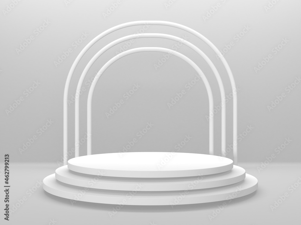 Fototapeta premium Abstract scene podium mockup. Award ceremony concept