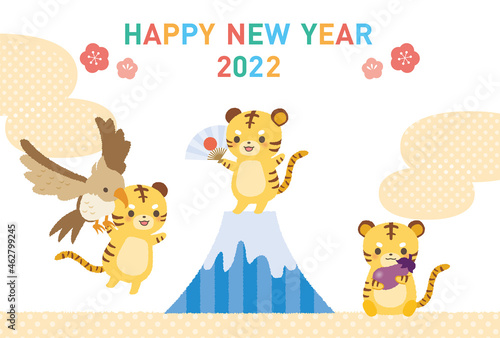 寅年 年賀状2021　かわいい　セット