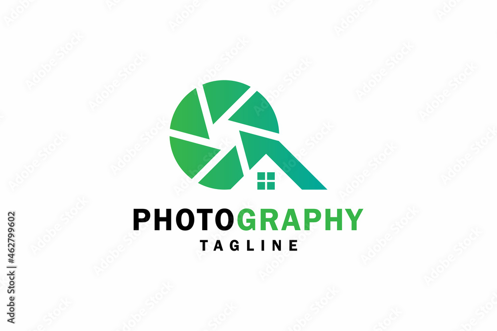 home photography studio modern logo design vector graphic, gradation colorful element home photography studio modern logo design vector graphic, gradation colorful element