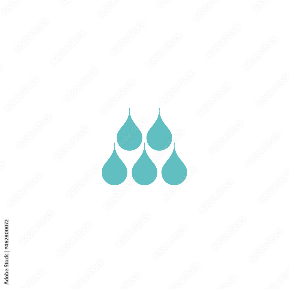 Watering or absorb pictogram. Blue water drops, drips or droplets. Watering or absorb pictogram. Blue water drops, drips or droplets.