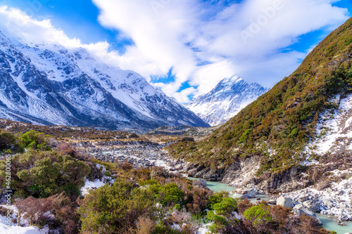 New Zealand, South Island, Scenic mountainous landscape photo