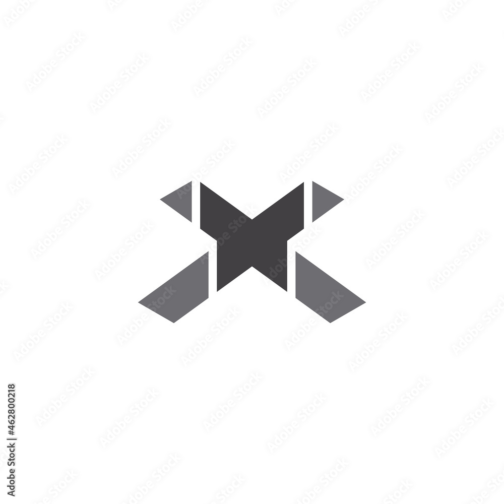 letter x 3d hole simple geometric shadow logo vector letter x 3d hole simple geometric shadow logo vector