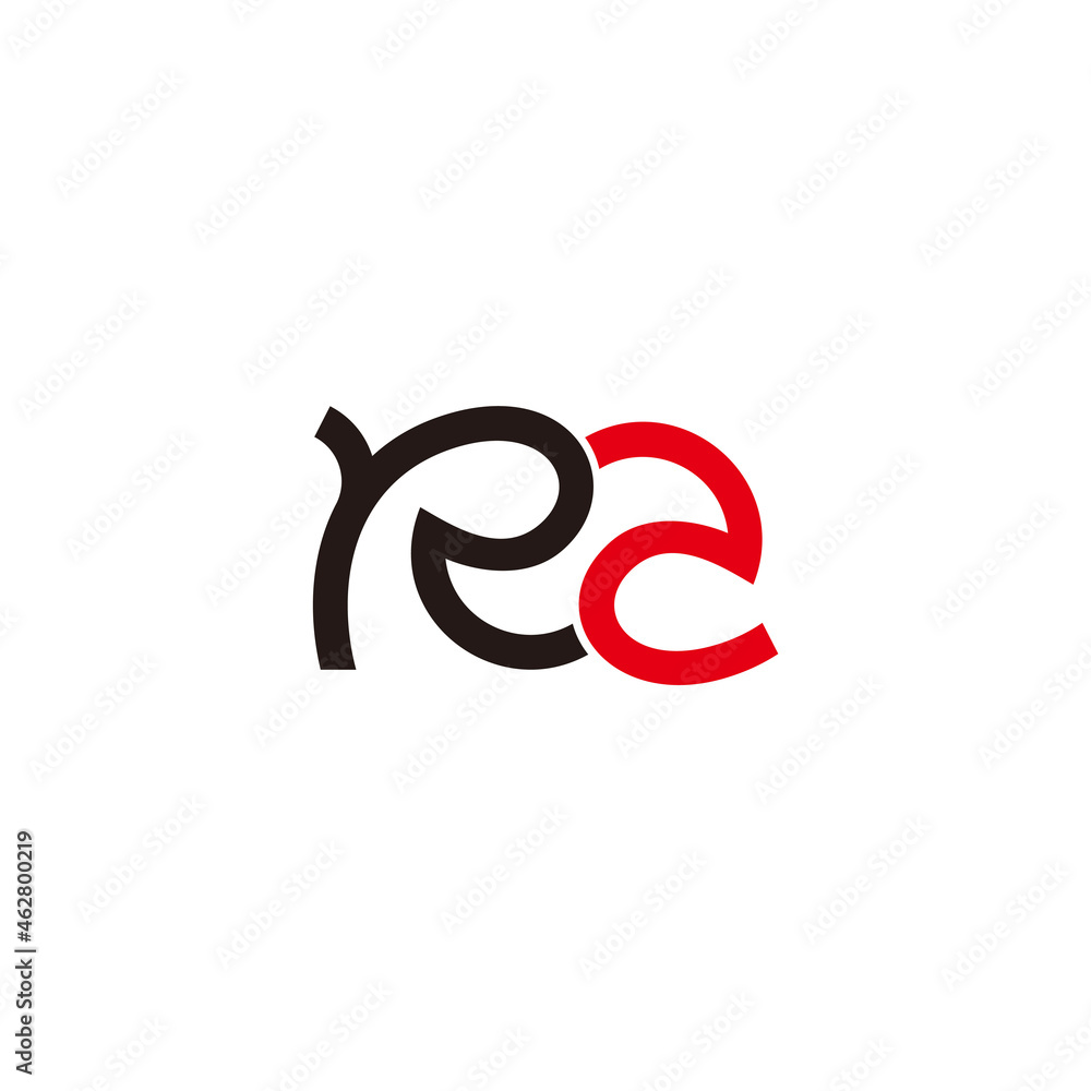 letter ra simple linked curves geometric line logo vector letter ra simple linked curves geometric line logo vector