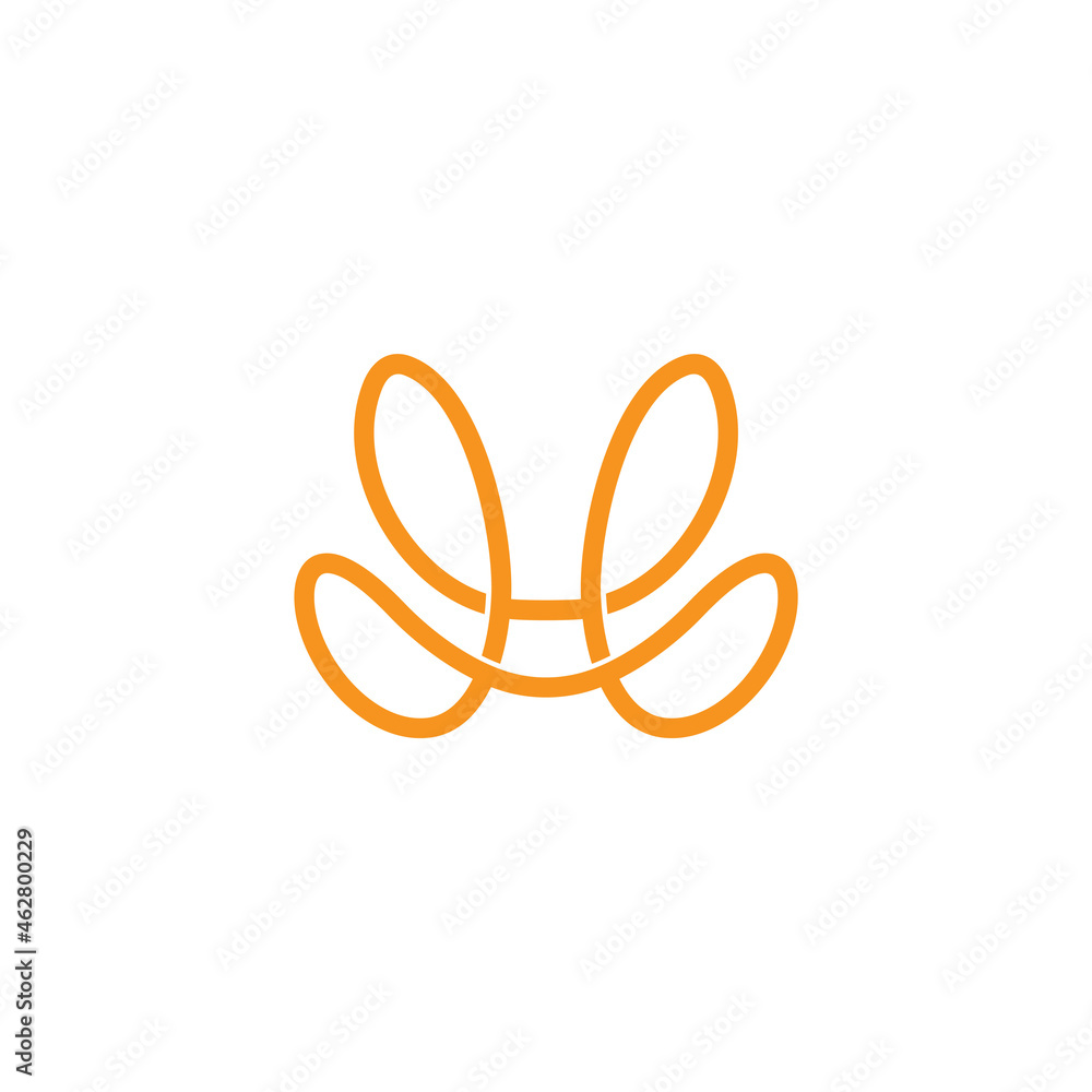 letter h b abstract cool linear wings design beauty logo vector letter h b abstract cool linear wings design beauty logo vector
