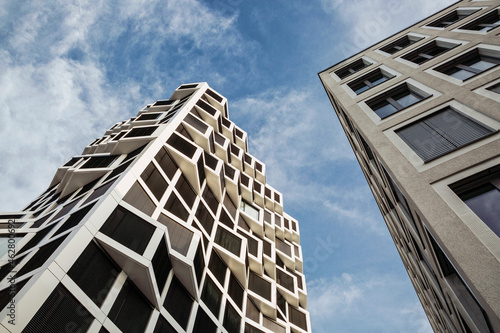 Modern high-rise residential building in Munich, Germany photo