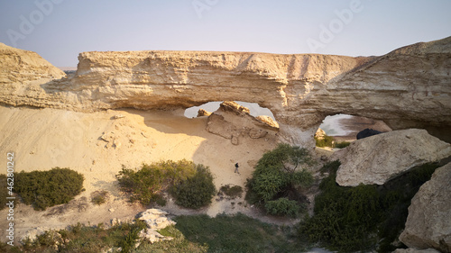 Rock arch Arco in Angola, Namib desert photo