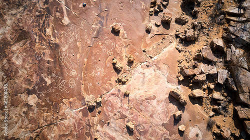 Rock art in txitundo hulo in Angola