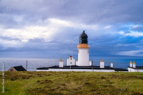 Scotland, Caithness, Dunnet Head, Lighthouse, most northerly point of mainland Scotland photo