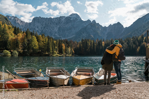 Couple at Laghi di Fusine, Friuli Venezia Giulia, Italy