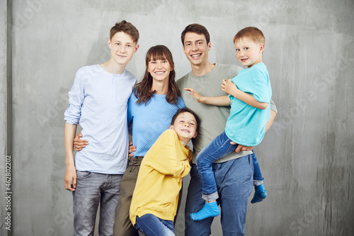 Mother with her four sons photo