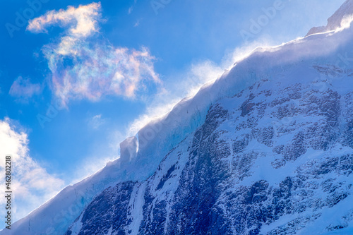 New Zealand, South Island, Scenic view of glacier photo