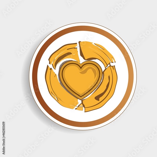 dalgona candy vector illustration, honeycomb candy toffee korean EPS 10