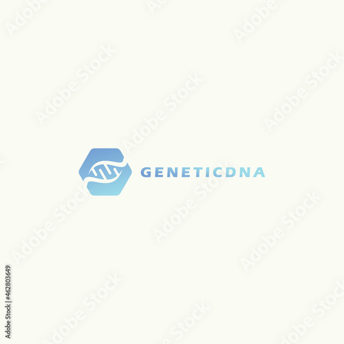 GeneticDna logo design vector
