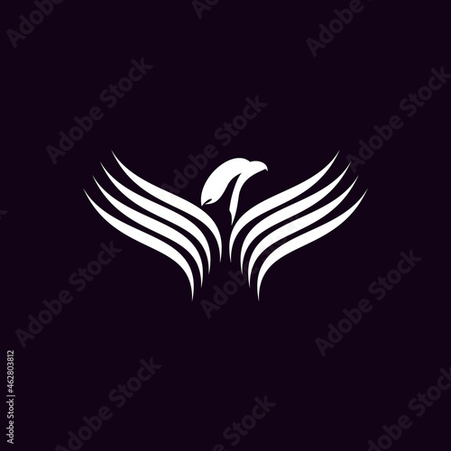 Eagle logo. bird animal logo icon. Vector illustration template logo design 