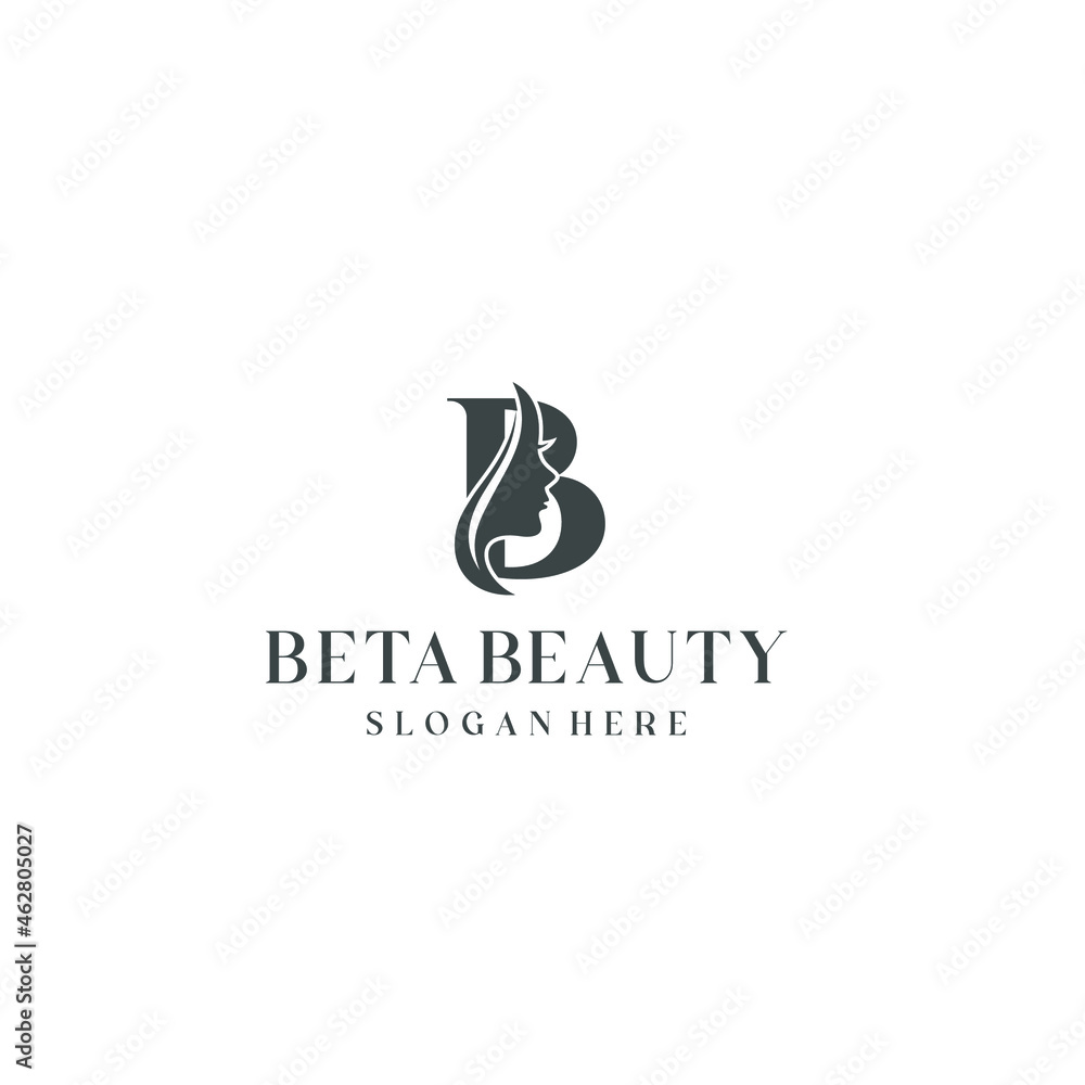 Letter B and Beauty Face logo concept ready for your brand Stock Vector ...