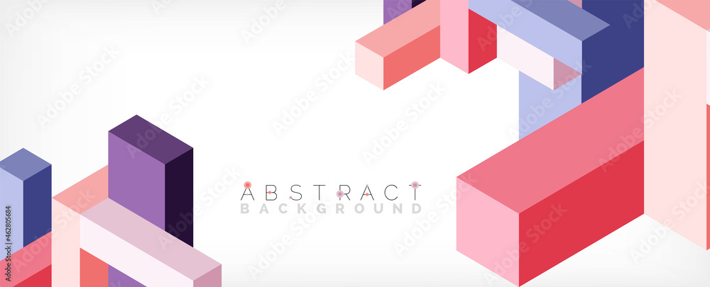 Abstract background. 3d cubes, cubic elements and blocks. Techno or business concept for wallpaper, banner, background, landing page Abstract background. 3d cubes, cubic elements and blocks. Techno or business concept for wallpaper, banner, background, landing page