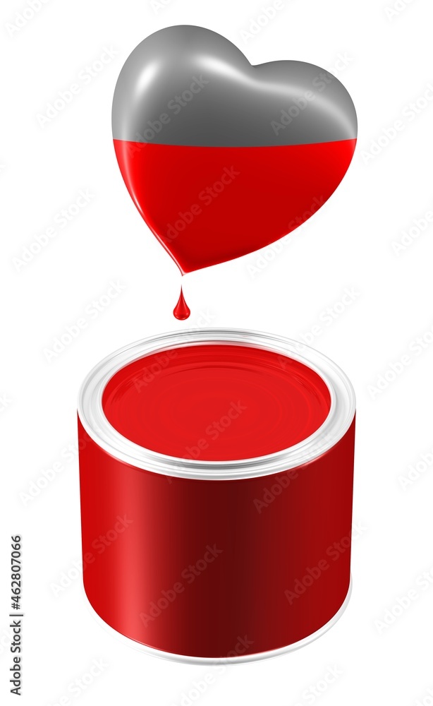 ein graues Herz wird in rote Farbe getaucht ein graues Herz wird in rote Farbe getaucht