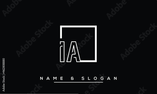 Vászonkép IA,  AI,  I,  A   Abstract Letters Logo Monogram