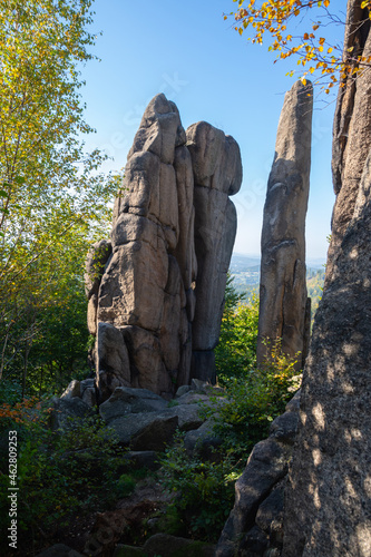 Granite rocks of the Rudawy Janowickie Mountains in Lower Silesia Poland 