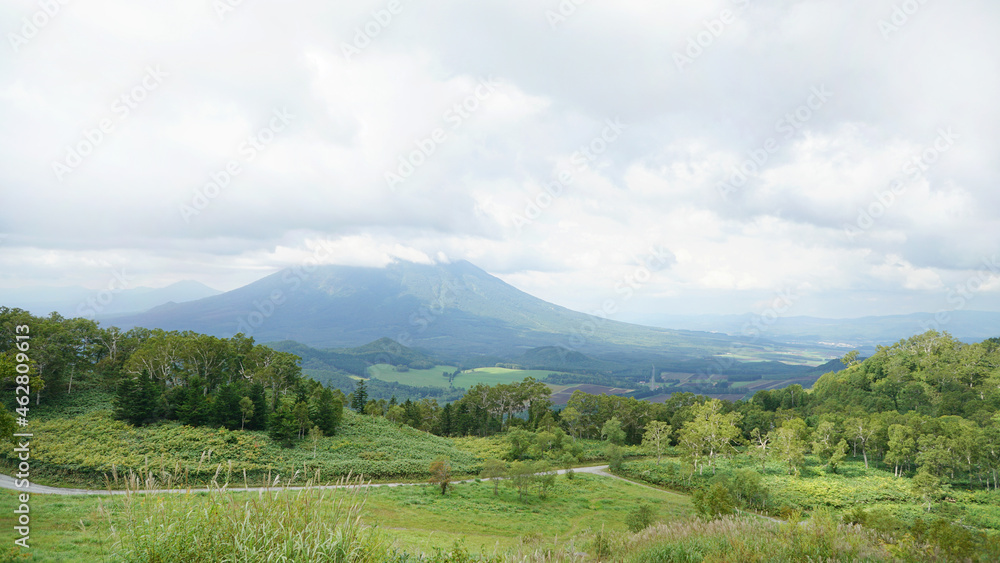 Mount Yotei From the Top of the Mountain in Hokkaido, Japan.