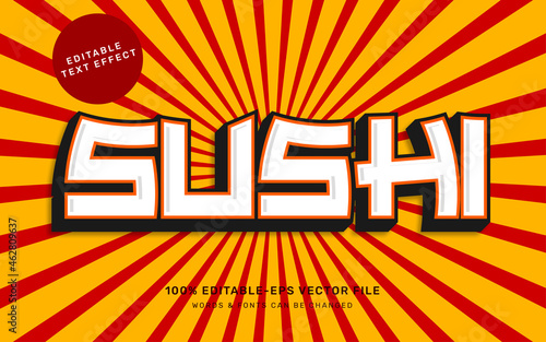 sushi text effect