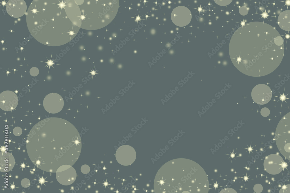 Christmas background from golden snowflakes and stars on a design frame Christmas background from golden snowflakes and stars on a design frame