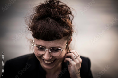 Portrait of a happy woman photo