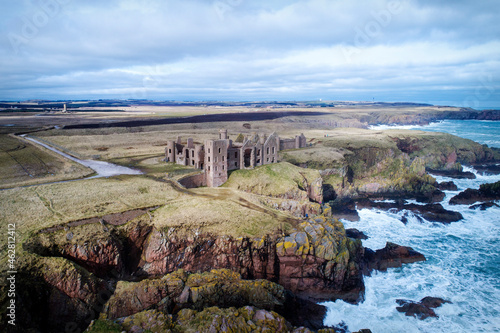 United Kingdom, Scotland, Aberdeenshire, Slains Castle photo