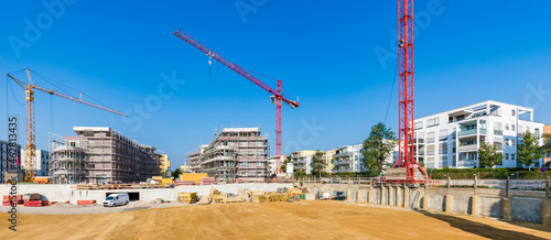 Construction site on sunny day photo
