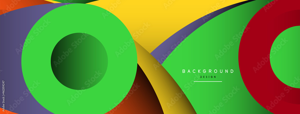 Abstract background. Minimal geometric circles and round style shapes with deep shadow effects. Trendy technology business template for wallpaper banner or background Abstract background. Minimal geometric circles and round style shapes with deep shadow effects. Trendy technology business template for wallpaper banner or background