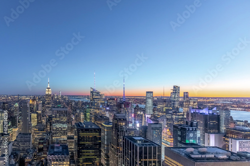 Wallpaper Mural Skyline at blue hour, Manhattan, New York City, USA Torontodigital.ca