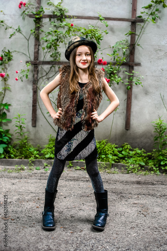Portrait of fashionable girl