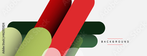 Overlapping round shapes and lines background. Vector illustration for wallpaper banner background or landing page