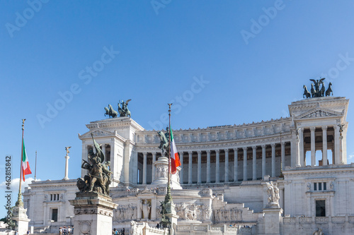 Italy, Rome, Clear sky overÔøΩVictor Emmanuel II Monument photo
