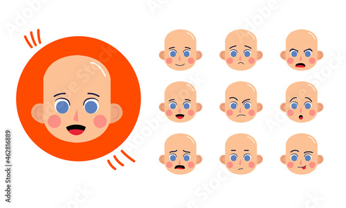 Boy. Human character for your scenes.Character ready for animation. Funny cartoon. The set for the character animation.