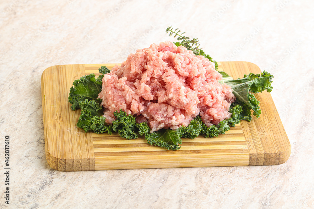 Raw pork minced meat for cooking Raw pork minced meat for cooking