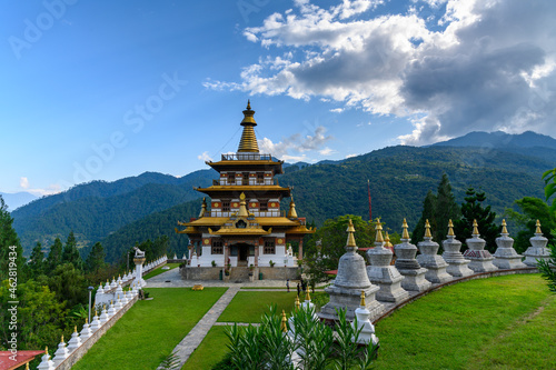 View to Khamsum Yulley Namgyal Temple, Bhutan photo