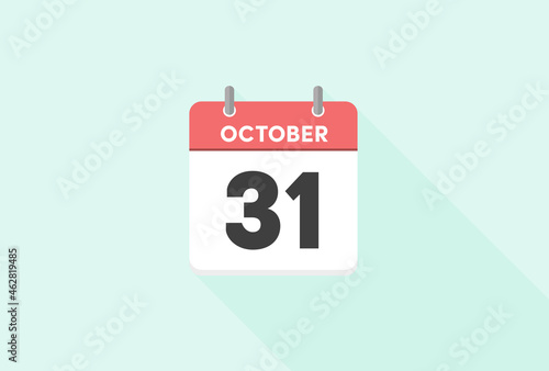 OCTOBER 31の文字入り 10月31日の日めくりカレンダー - ハロウィン当日のイメージ素材
